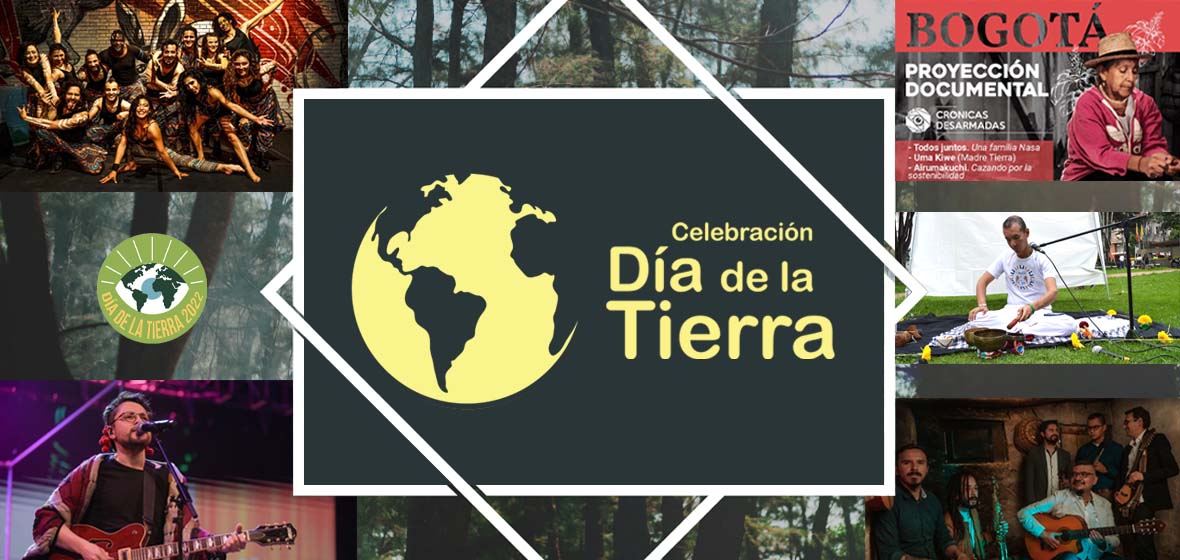 Cartel de artistas para la la celebración del Día de la Tierra en Uniandes