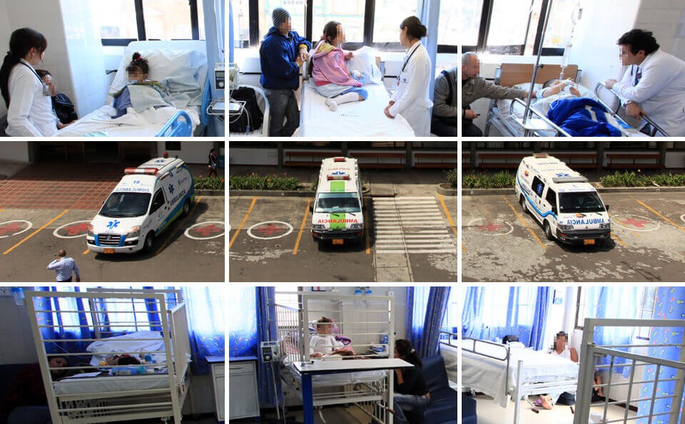 ambulancias y habitaciones de hospitales