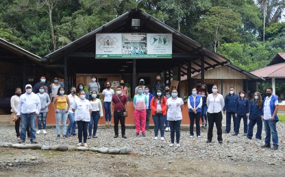 Equipos de Secretaría Departamental de Salud del Putumayo, de Uniandes, de Amazon Conservation Team y auxiliares de salud indígenas