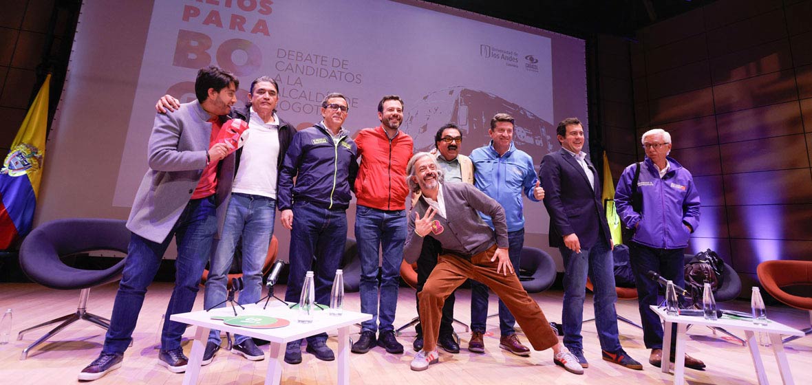 Debate a la Alcaldía de Bogotá 2024-2028: Carlos Fernando Galán, Nicolás Ramos, Juan Daniel Oviedo, Diego Molano, Gustavo Bolívar, Rafael Quintero, Rodrigo Lara, Jorge Enrique Robledo y Jorge Luis Vargas
