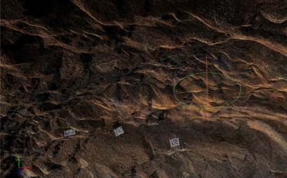 3D image of the inside of one of the caves in Vilvún. Photo by Andrés Burbano.