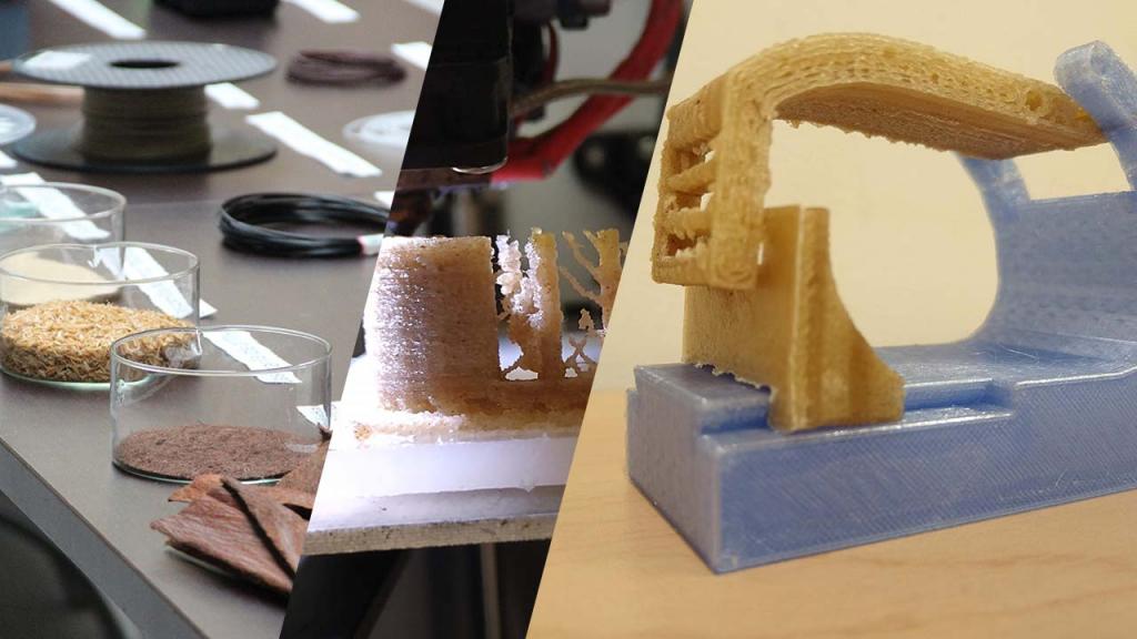 Composición fotográfica de residuos naturales que sirven para el diseño y manufactura de dispositivos impresos en 3D.