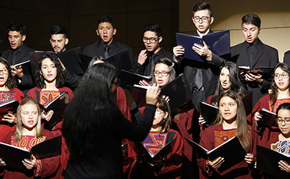 Coro de la Universidad de los Andes durante una de sus presentaciones