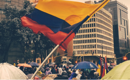 Foto de la bandera de Colombia
