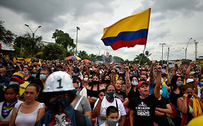 Foto de una marcha en Colombia