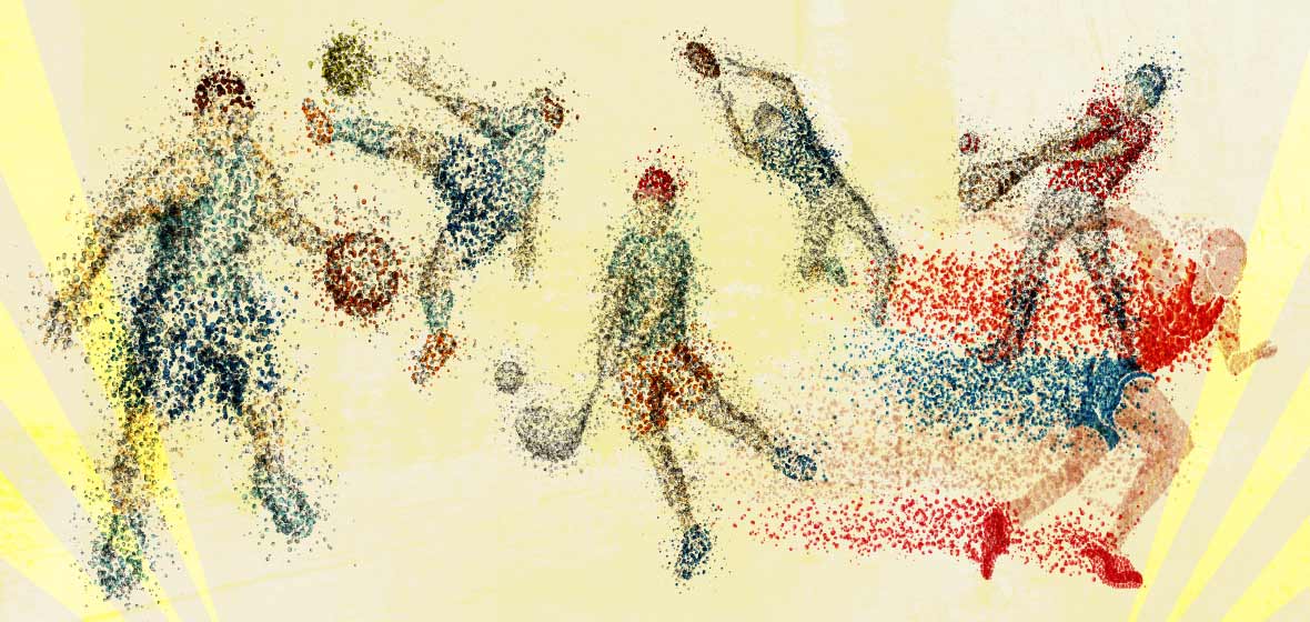 Ilustración de diferentes deportistas