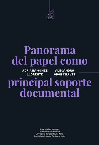 Cubierta del libro Panorama del papel como principal soporte documental