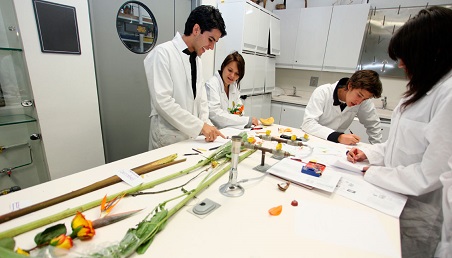 Foto de estudiantes en laboratorio en la Universidad de los Andes