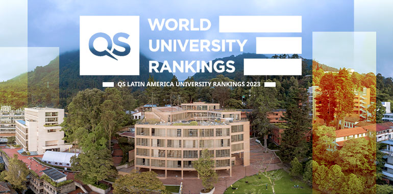 Fotografía aérea de la Universidad de los Andes.