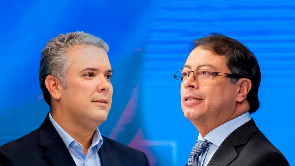 Imagen de los candidatos presidenciales Iván Duque y Gustavo Petro