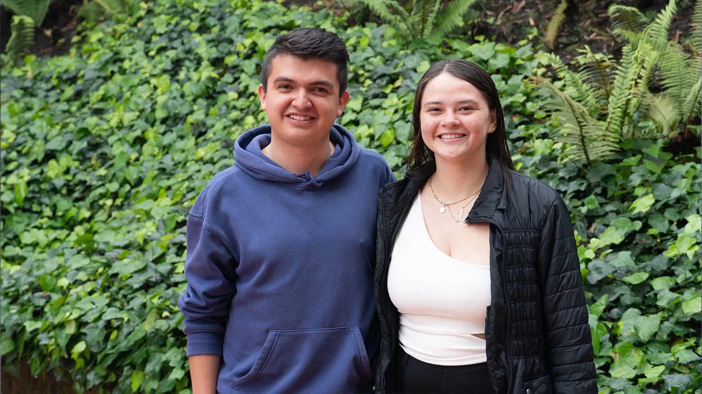 Erick Santos  y Diana Vera, Estudiantes de la Facultad de Educación, Uniandes