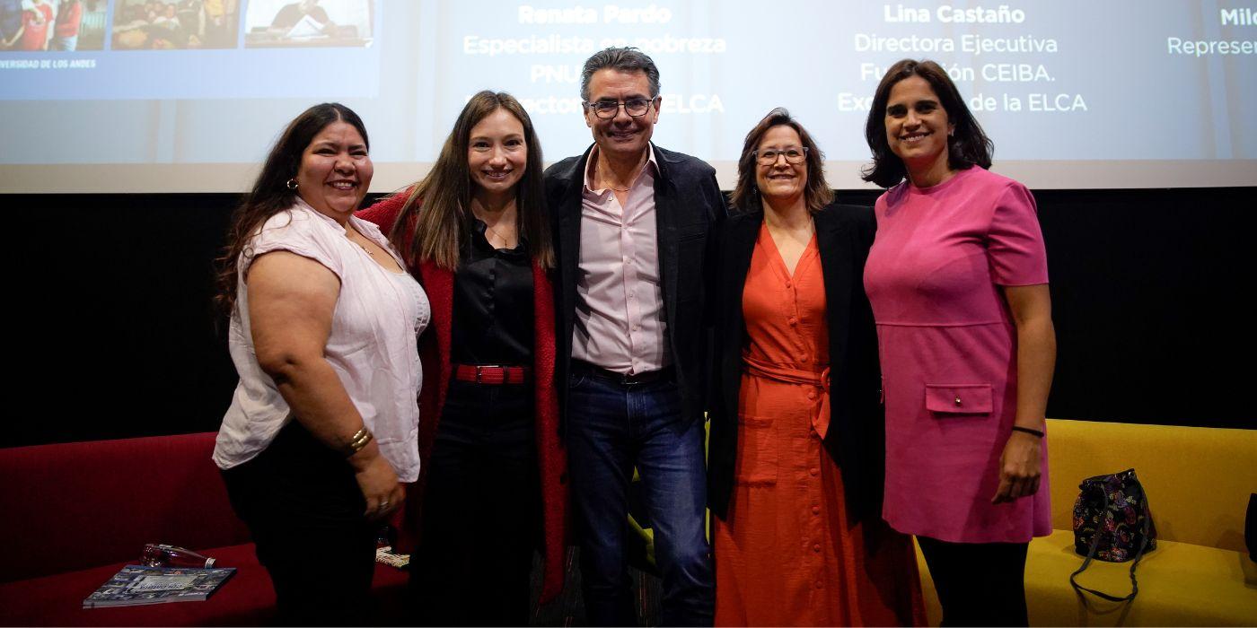 Exdirectoras de la ELCA (Ximena Cadena, Renata Pardo, Lina Castaño), Alejandro Gaviria, y Mildred Leal